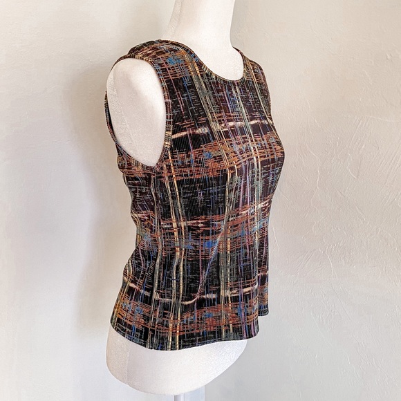 Plisse Vintage 90’s Cropped Pleated Tank Top - Picture 3 of 9